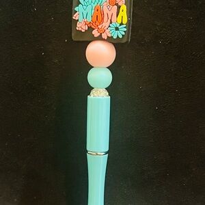 Kids Blue and Pink Beaded Pen